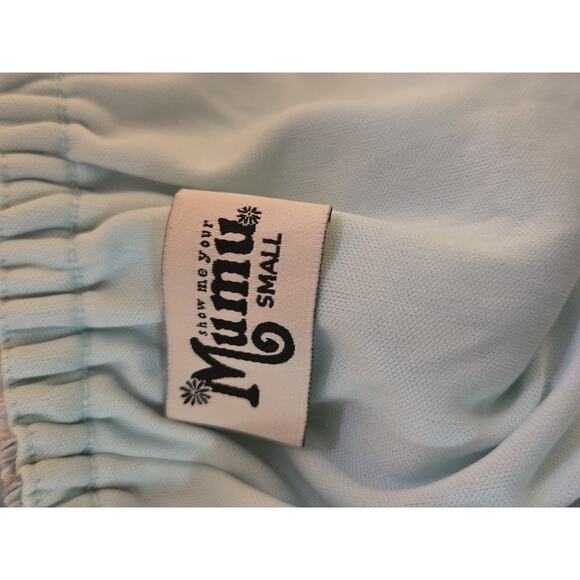 Show Me Your Mumu 'Mako' Mini Dress Womens Sz S Grn Blue Seashell Off-Shoulder - Picture 4 of 5